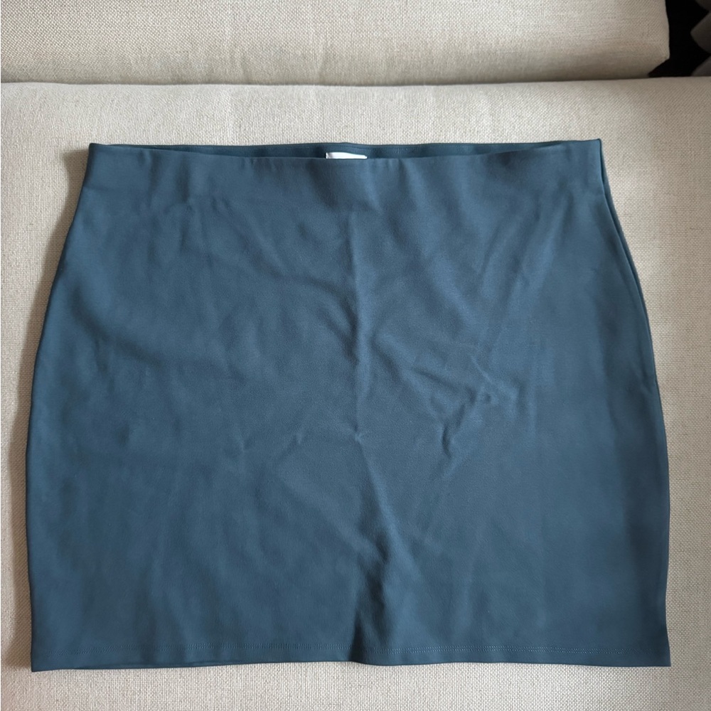 Sunday Best Slate Blue Mini Skirt